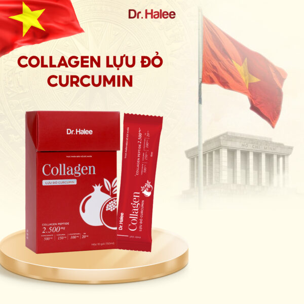 Collagen Lựu đỏ Curcumin - Hộp 10 gói x 15ml