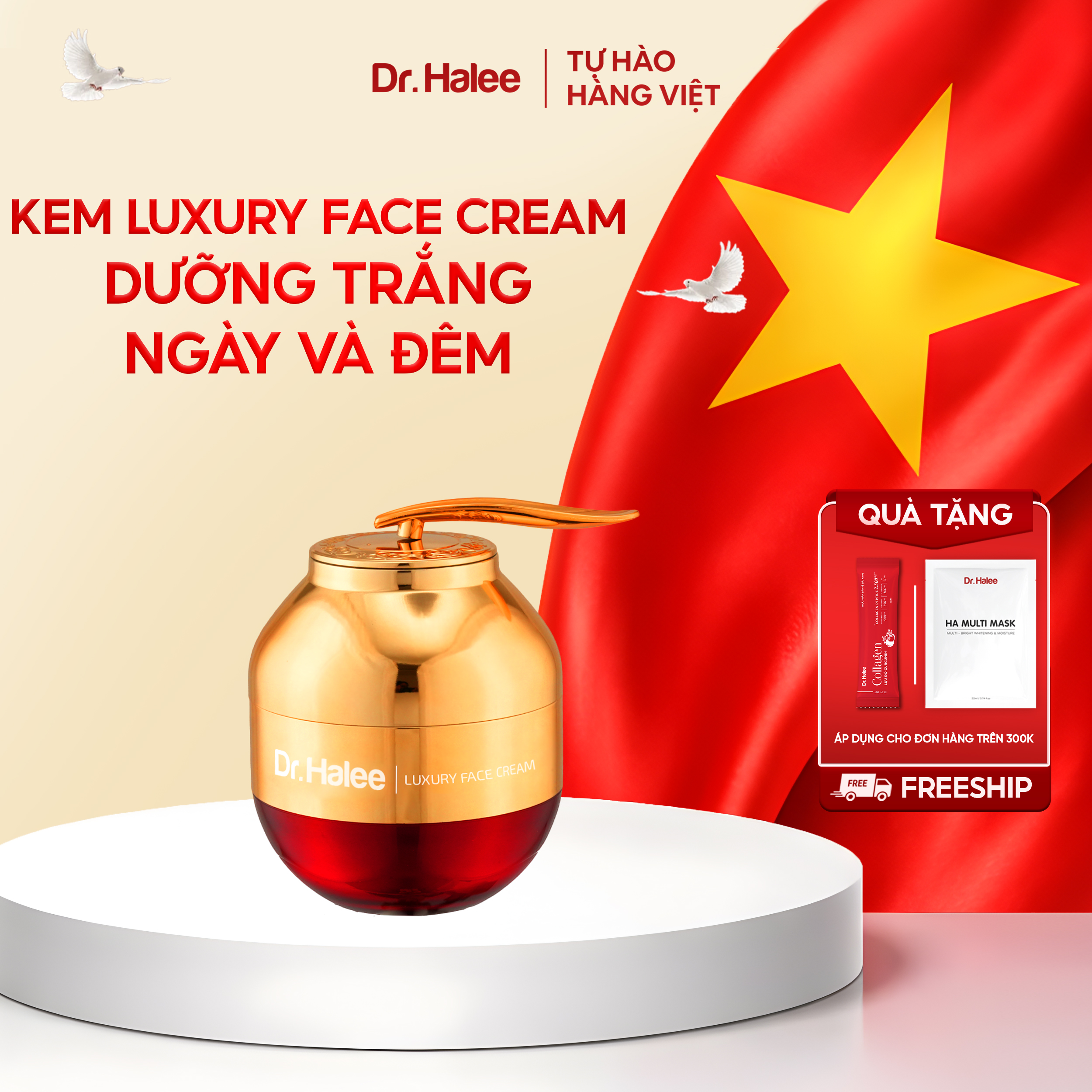 Kem Face Ruby Lựu Đỏ Ngày Và Đêm - Luxury Face Cream