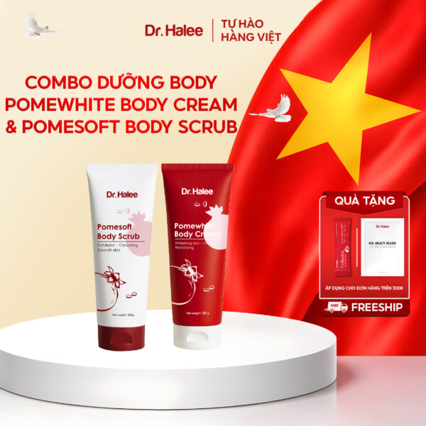 Bộ Đôi Dưỡng Da Body Lựu Đỏ - Dr.Halee