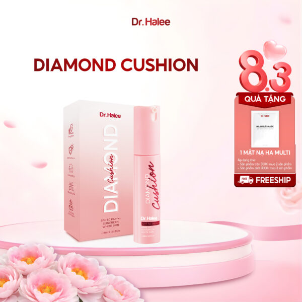 Kem chống nắng make up Diamond Cushion SPF 50 PA ++++ Dr.Halee