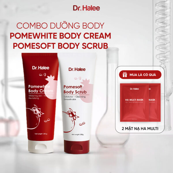 Bộ Đôi Dưỡng Da Body Lựu Đỏ - Dr.Halee