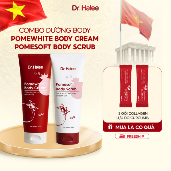 Bộ Đôi Dưỡng Da Body Lựu Đỏ - Dr.Halee