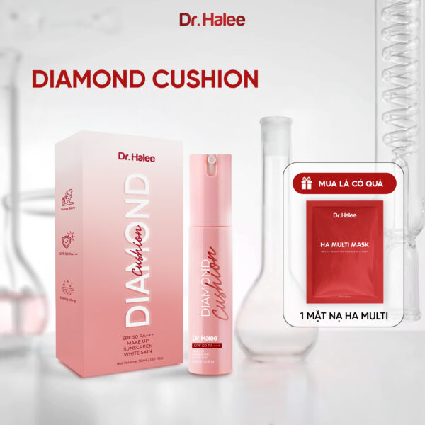 Kem chống nắng make up Diamond Cushion SPF 50 PA +++ Dr.Halee