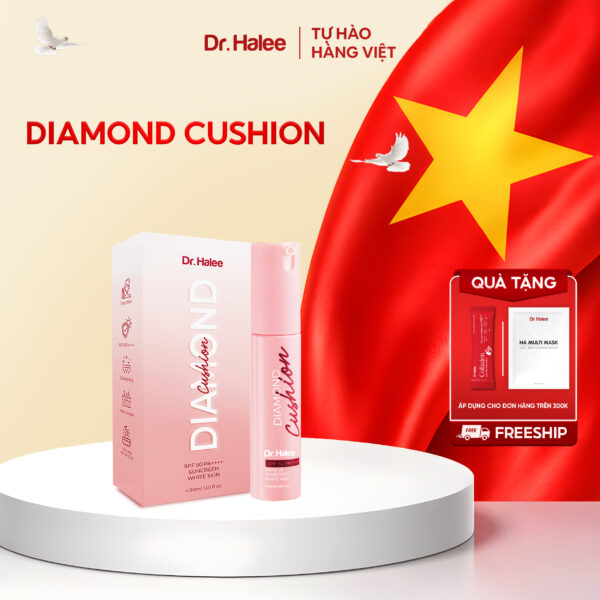 Kem chống nắng make up Diamond Cushion SPF 50 PA ++++ Dr.Halee